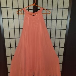 New York & Company Peach Halter Dress